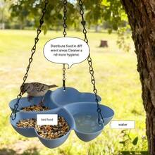 1pc Easy Hanging Bird Feeder/Bird Bowl/Bird Waterer - Durable Plastic, Multifunctional, Suitable For Parrots And Hummingbirds, Decorative Bird Feeding Station, Easy To Hang - Blue - View 13