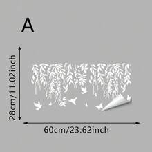 1/2pcs White Bird & Floral Window Stickers, DIY Removable Static Cling Decals, Suitable For Bedroom, Living Room, Balcony And Shop Window Decoration In Spring And Summer - Flowers and Butterflies - View 11