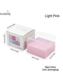 1 PC Nail Polishing Head Storage Box, 40-Hole Polishing Head Box, Cleaning And Dustproof Display Box, Nail Art Storage Box, Essential Storage Box For Nail Technicians - Multicolor - View 3