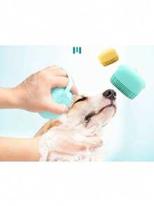 1 chiếc bàn chải tắm cho thú cưng, bàn chải massage cho chó, dụng cụ tắm cho thú cưng, bàn chải tắm bằng silicon tại nhà cho mèo và chó, dụng cụ tạo bọt và làm sạch massage. - Xem 5