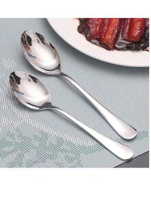 5pcs Stainless Steel Spoons, Main Course Spoon, Dessert Spoon, Coffee Spoon, Ice Cream Spoon, Watermelon Spoon, Tableware Soup Spoon For Adults - View 5