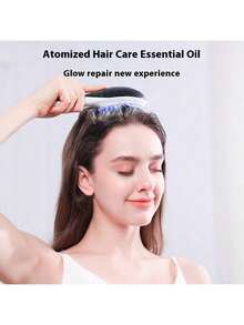 Electric Massage Comb. Anti-Hair Loss Acupressure Massager, Phototherapy Hair Care Brush, Hair Massage Comb. Type-C Fast Charging (Includes 180mAh Lithium Battery). Multi-Level Adjustment. Red & Blue Dual Light + Essential Oil Mist Nourishment + 3D Vibration. Compact And Portable. Suitable For Home And Professional Hair Salons For Women. - View 4