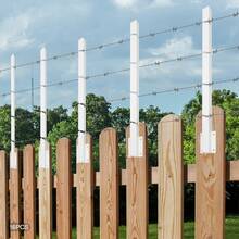 gladney 16-Pack White Steel Fence Post Extenders With Multiple Wire Mesh Slots Flat Mounting Plates 7*60cm Durable Painted Finish For Garden Pet And Wildlife Protection - Default - View 11