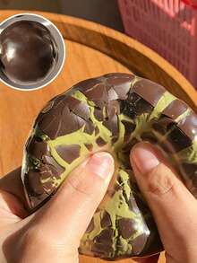Creative Mint Dark Chocolate Handmade Crunch Ball, Stress Relief Toy With Cracking Sound, Moldable Squeeze Toy - Multicolor - View 9