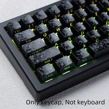 Bokawz 碳纤维纹理键帽,锻造碳纤维质感,侧面刻字透光,Cherry高度,PBT+PC材质,兼容6.25U空格键,键帽编号:61 63 64 68 75 81 84 87 98 99 100 104 108 - 查看 5