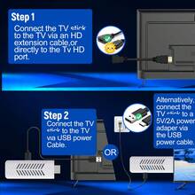 VELEC Android 14.0 TV Stick ATV 四核 WiFi 6 2.4G/5.8GHz 藍牙 5.0 4K HD 串流設備，兼容電視與投影機，Android ATV 即插即用智慧電視棒 - 白色 - 查看 8