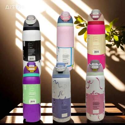 Owal-A 32oz Stainless Steel Insulated Water Bottle - Leak-Proof Sports Water Bottle With Dual-Function Spout Lid, Flip-Up Straw And Wide Mouth Design - Keeps Drinks Hot/Cold For 24 Hours - Great For Fitness, Travel And Everyday Use