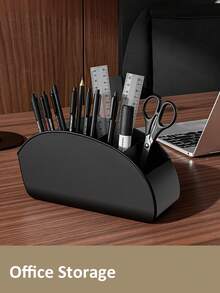 1pc Desktop Cosmetic Storage Box, Office Stationery Organizer Rack, Living Room Remote Control Storage Box, Large Capacity Multi-Compartment Storage Box - Multicolor - View 5
