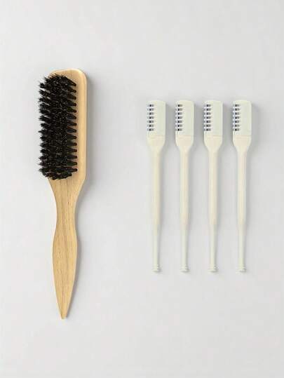 Bamboo Wood Handle Boar Bristle Hair Brush – Anti-Static, Detangling, And Styling Comb For Smooth, Voluminous Hair – Perfect For