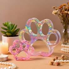 2pcs Hollow Cat Paw Silicone Mold Set, Home Decor Craft Making Accessories - Silicone Mold - View 4