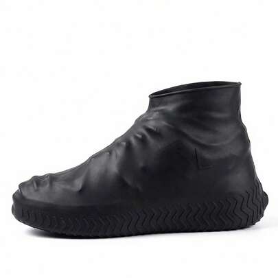 男女通用防水加厚防滑鞋套一双，可重复使用防滑雨靴，适用于户外和家居清洁