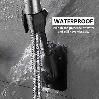 360° Adjustable Shower Head Holder With Suction Cup - No Drilling Required, Wall Mounted Bracket For Bathroom Accessories