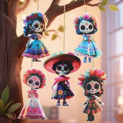 10 mặt dây chuyền hình đầu lâu kiểu Mexico bằng acrylic, đồ trang trí tiệc Ngày Lễ Người Chết, quà tặng nhỏ cho tiệc Ngày Lễ Người Chết, đồ trang trí lễ hội Carnival Mexico, đồ dùng cho tiệc Ngày Lễ Người Chết, đồ trang trí Halloween, đồ trang trí treo Ngày Lễ Người Chết, đồ trang trí đầu lâu nhiều màu sắc, đồ nhét túi quà Ngày Lễ Người Chết, quà tặng Ngày Lễ Người Chết, đồ nhét túi quà Ngày Lễ Người Chết, quà tặng tiệc tùng.