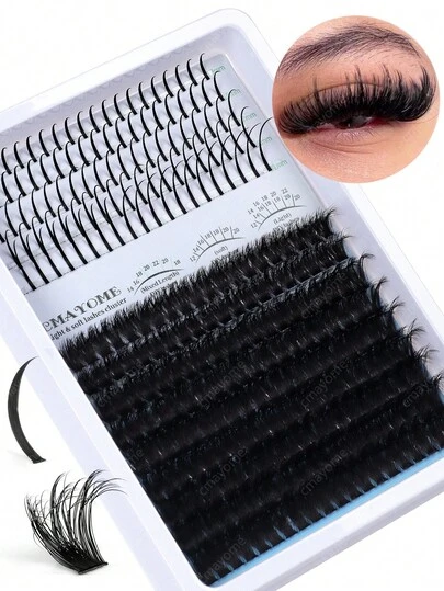 ciglie finte portatili, effetto naturale, riccio D, ciglie inferiori, ciglie finte soffici, estensioni di ciglie amichevoli per la pelle, ciglie a grappolo tridimensionali, adatte per feste, strumento cosmetico per il trucco di ciglie a grappolo per principianti