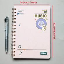 A5 Spiral Notebook 66 Sheets, Lined Pages, Thickened Cover, Office Supplies, Student Learning Notebook, Foil Cover Hard Cover Notebook - A5 - View 13