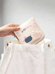 Portable Medicine Bag, Compact Pill Organizer And First Aid Kit, Themed Medicine Pouch With Pill, Tablet And "My Medicine Bag" Pattern Printing, Suitable For Daily/Outdoor/Travel Portable Medicine Storage, Ideal For Health-Conscious And On-The-Go Users, Essential Medical Accessory - Multicolor - View 5