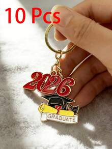 1pc/10pcs 2026 Graduation Keychain, Commemorative Graduation Gift Keyring, Unisex Alloy Oil Drop Graduation Cap Keychain, Graduation Ceremony Souvenir Gift, Backpack/Handbag Pendant, Daily & Holiday Accessory Gifts For Mother, Father, Graduation, And Teacher - Multicolor - View 35