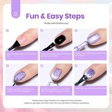 Beetles Pearl Gel Nail Polish, 6 Colors Shimmer Pearl White Pink Purple Mermaid Nail Drawing Spring Gel Polish - 6 Colors Whispering Waves - 查看 6