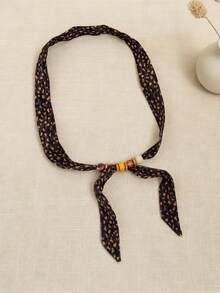 1件串珠围巾项链 女士小众可调节布料锁骨链颈链围巾服饰配饰礼品 - 彩色 - 查看 16