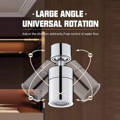 1 件装水龙头延长管，360 度旋转，两档调节，防溅厨房浴室延长管，通用洗脸盆水龙头延长管，厨房浴室延长管，易于安装，家居用品，家装材料