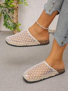 Đế lưới - họa tiết chần bông - viền da