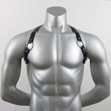 1 chiếc dây đeo ba lô nam gợi cảm, dây thun co giãn với họa tiết trang trí kiểu Anh, phụ kiện trang phục Halloween, món đồ không thể thiếu cho các bữa tiệc. - màu đen - Xem 8