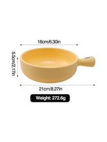 1 bol de copt din silicon cu mâner, bol multifuncțional pentru fulgi de ovăz, salată de fructe, friteuză cu aer, cuptor, mașină de spălat vase, stivuibil, bol mic și drăguț pentru o singură persoană, stil Ins - Multicolor - Vizualizare 15