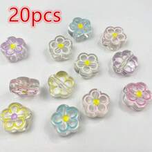 Hạt cườm hình hoa hướng dương tròn, đường kính 19mm, 10/20/30/50 hạt, tự làm thủ công, thích hợp làm dây chuyền điện thoại, vòng cổ bằng acrylic. - Nhiều màu - Xem 12