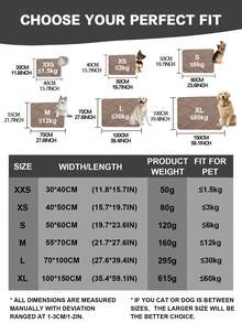 Thảm lót cho thú cưng bằng vải nhung thoáng khí, có thể giặt được, dùng làm đệm ghế sofa hoặc giường cho chó/mèo. - Màu xám đen - Xem 2
