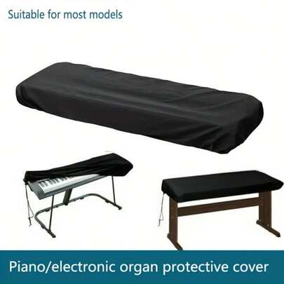 1pc Piano Dust Cover, Electric Piano Protective Case, Full Cover Drawstring Lockable Music Keyboard Dust Cover, Suitable For 61-Key And 88-Key Pianos, Piano Storage, Piano Accessories, Instrument Storage, Durable Water-Resistant Dust-Proof, Applicable For Instrument Accessories, Piano Decor, Piano Supplies, Band, Household, Music Room, Outdoor Performance, Music Gift, Piano Gift, Student Gift, Practical Gift