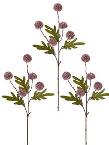 3支仿真植物，50厘米迷你蒲公英塑料假花茎，丝绸仿花茎，适合家居客厅卧室装饰，仿真植物，秋季装饰，房间摆设，桌面装饰，花园装饰，房间装饰，情人节礼物 - 紫丁香色 - 查看 7