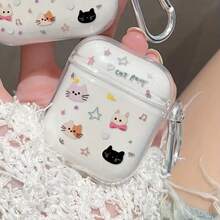 Cat Ear Design Protective Case Compatible With Apple , Scratch-Resistant And Anti-Drop Cover - Clear - View 5