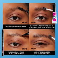 NYX Professional Makeup The Brow Glue Extreme Hold Eyebrow Gel, Clear 01, 16H Hold, Vegan Formula, Natural Finish, Flake-Resistant - 無色 - 查看 2