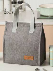 Bolsa de almuerzo aislada de gran capacidad, bolsa de almuerzo portátil tipo bolso para el trabajo, estilo vertical - Multicolor - Ver 13
