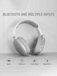 Wireless Bluetooth Over Ear Headphones Up To 28H Battery Life Headset With Microphone Gym Overhead Headphones Compatible With IOS & Android Mobile Phones,Computers,Laptop(Silver) - D - 查看 9