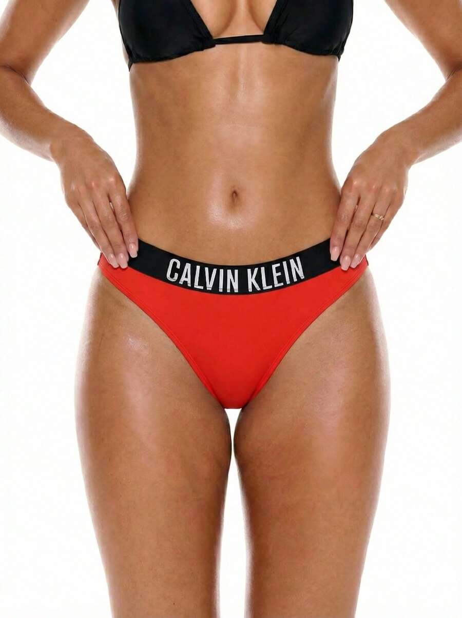 Calvin Klein Intense Power Women's Bikini Bottom Flaming Chili - Rojo - Ver 1