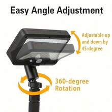 IP65 Solar Outdoor Clip Light, Provides Multiple Installation Options Including Vertical And Horizontal Clamping. It Has Sensor Function And Adjustable Lighting Angle, Suitable For Home Gardens, Corridors And Outdoor Spaces. - Black - View 9