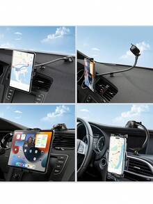 Suction Cup Car Phone Holder, Applicable For Windshield/Dashboard/Window, Suitable For Cars And Trucks - Black - View 4