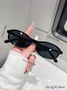 1副休闲经典旅行镜框夏季女士时尚眼镜，Y2K紫外线防护，适合海滩、旅行、聚会、送礼、日常搭配 - 黑色 - 查看 3