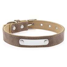 Bộ vòng cổ và dây dắt chó tùy chỉnh, hoàn thiện mờ, vòng cổ thú cưng bằng da khắc chữ bằng thép không gỉ, vòng cổ chống lạc thú cưng. - Nhiều màu - Xem 7