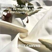 White  Blanket And Beach Mat Canva Hine Wahable Lar 4'9" * 6'3" - 乳白色亮藍綠色肩帶 - 查看 5