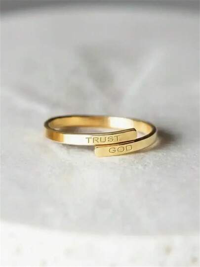 Nhẫn khắc chữ bằng thép không gỉ, trang sức thời trang cho tiệc tùng, trang trí trang phục hàng ngày, phụ kiện tinh tế đa năng, quà tặng sinh nhật, nhẫn đính hôn, đồ trang trí cá nhân hóa.