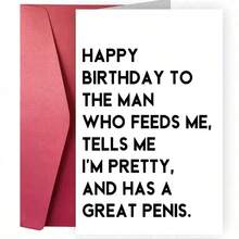 1Pc Funny Birthday Card Gift For Men Husband Boyfriend Him,Cheeky And Romantic Bday Card - View 2