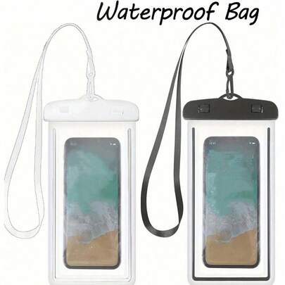 1/2 Pieces Waterproof Bag - Universal IPX8 Waterproof Mobile Phone Bag - Airbag Waterproof Mobile Phone Bag - Swimming Underwater Waterproof Mobile Phone Case - Beach Mobile Phone Dry Bag - Suitable For Smartphones (Black + White) - Travel Must-Have - Travel - School - Back-To-School Items - School Supplies - Holiday - Camping - Holiday Must-Have - Vacation Accessories - Mini Summer Travel Accessories - Travel Must-Have - School Accessories - Back-To-School Items
