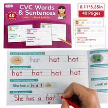 Lachilly CVC Words Workbook For Kids Learning To Read & Write, 40 Sight Word Tracing Practice Sheets, Vocabulary Builder For Home Study, Interactive Learning Supplies For Teachers And Students, Home School Classroom Resources Educational Toy - Multicolor - View 12