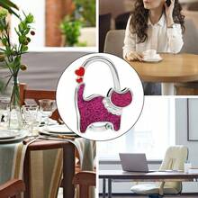 Cute Cat-Shaped Foldable Table Edge Hook, Compact And Portable, Can Be Carried In Bag. Simply Clip To Table Edge To Hang Bags And Handbags, Freeing Up Your Hands. Simple And Adorable Design, Both A Practical Storage Item And A Creative Gift For Women. - View 6