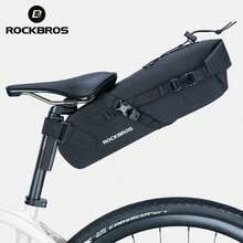 ROCKBROS 1 túi đựng đồ phía sau xe đạp chống thấm nước, thiết kế miệng rộng, dung tích lớn 3L, có dải phản quang giúp đi xe ban đêm. - màu đen - Xem 13