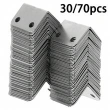 Bộ 30/70 chiếc giá đỡ góc bằng thép, giá đỡ góc vuông, giá đỡ góc chữ L bằng kim loại chịu lực cao dùng để đỡ kệ. - Giá đỡ góc bằng thép không gỉ - Xem 2