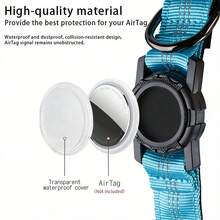 1 chiếc vòng cổ phản quang bằng nylon cho chó, có chức năng bảo vệ thiết bị định vị AirTag, vòng cổ chống lạc có thể điều chỉnh, thích hợp cho việc đi dạo và vui chơi ngoài trời (Không bao gồm thiết bị định vị). - Xanh đậm - Xem 5