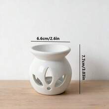 手工陶瓷香薰扩散器，营造卧室柔和氛围，黑白陶瓷精油炉 - 幸運三葉草 - 查看 5